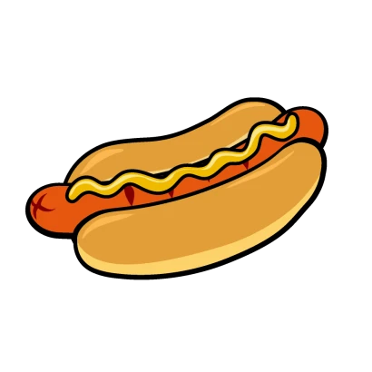 シンプルなホットドッグのイラスト