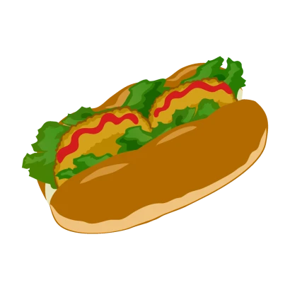 コロッケパンのイラスト