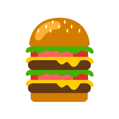 シンプルなビッグバーガーのイラスト