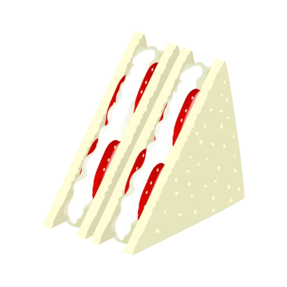 いちごサンドイッチのイラスト