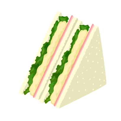ポテサラサンドイッチのイラスト