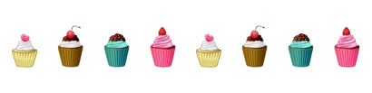 カップケーキのライン線のイラスト