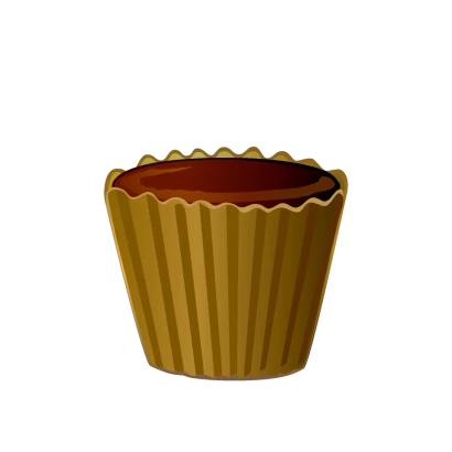 チョコレートカップケーキのイラスト
