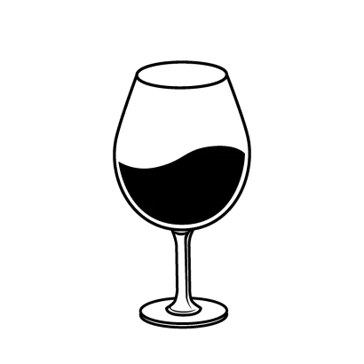 ワイングラスシンボルのイラスト