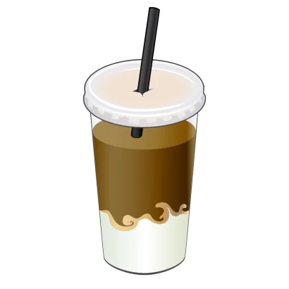 アイスラテコーヒーのイラスト