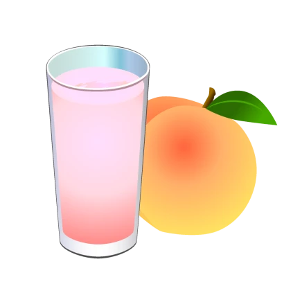 桃ジュースのイラスト