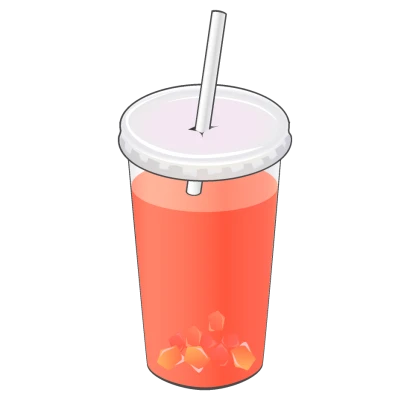 ピンクジュースのイラスト