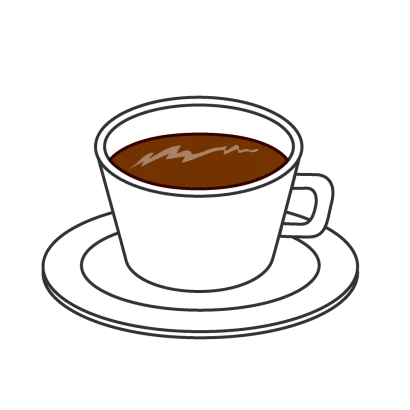 シンプルなコーヒーカップのイラスト