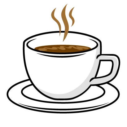 香り立つコーヒーのイラスト
