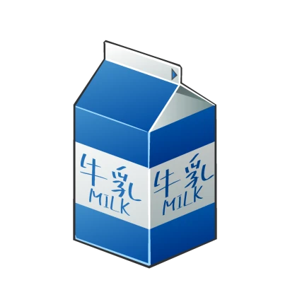 500ml牛乳パックのイラスト
