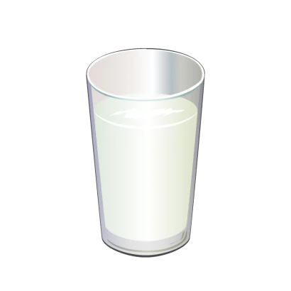 コップの牛乳のイラスト