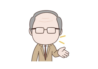 喋っているメガネの顔なしビジネスマン