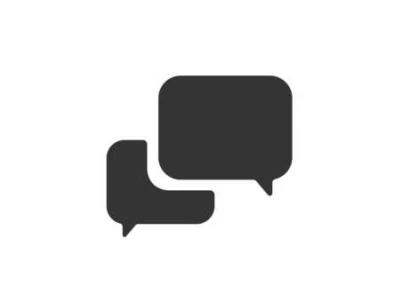チャット・会話のモノクロアイコン
