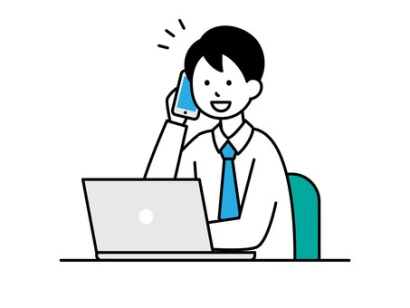 スマホで話すサラリーマン01