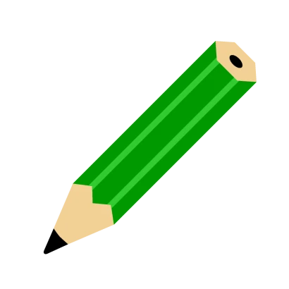緑色の鉛筆のイラスト
