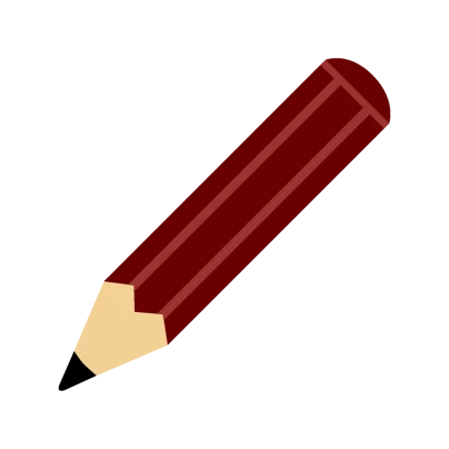 茶色の鉛筆のイラスト