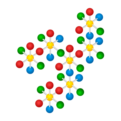 たくさんの分子のイラスト