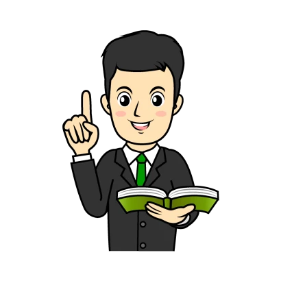 スーツ姿の先生のイラスト