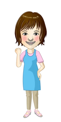保育士の女性（似顔絵）のイラスト