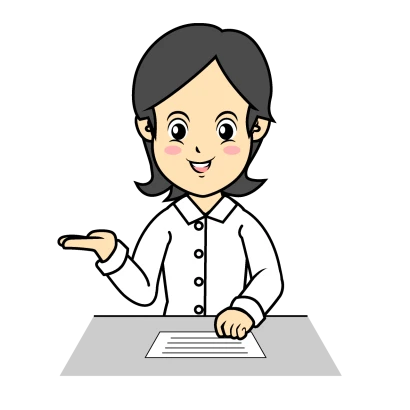 進路指導する学校の先生のイラスト