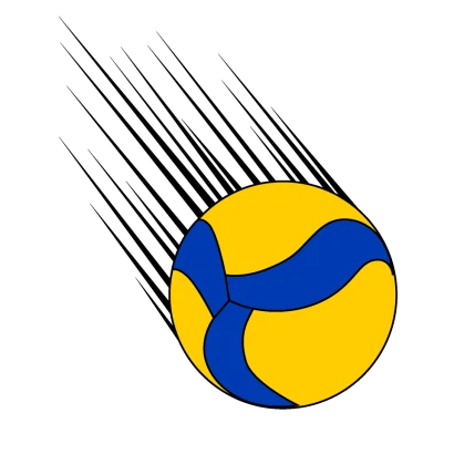 スパイクのバレーボールのイラスト