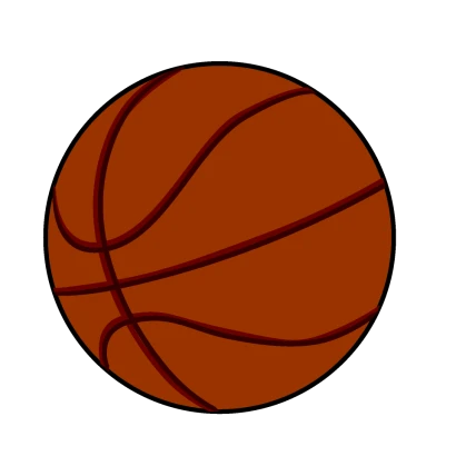 シンプルなバスケットボールのイラスト