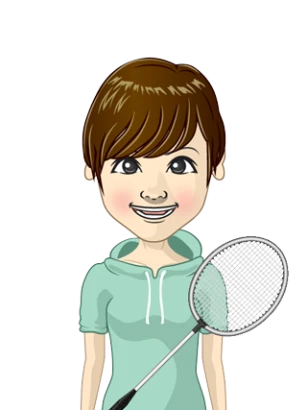 バドミントン選手の女の子のイラスト