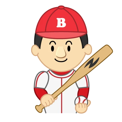 野球選手キャラのイラスト
