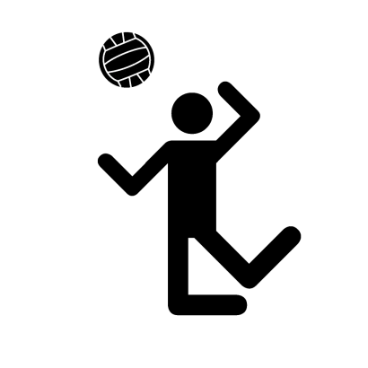 バレーボールのピクトグラムのイラスト