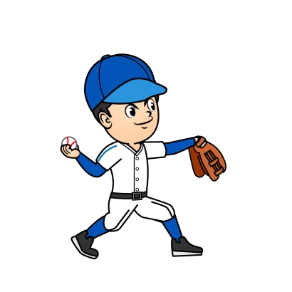 野球投手のイラスト