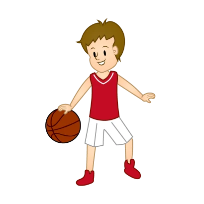 バスケのドリブルのイラスト