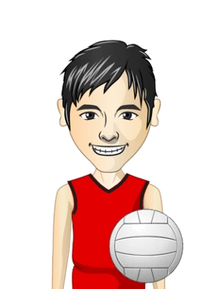 男子バレーボール選手のイラスト