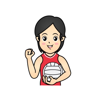 女子バレーボール選手のイラスト