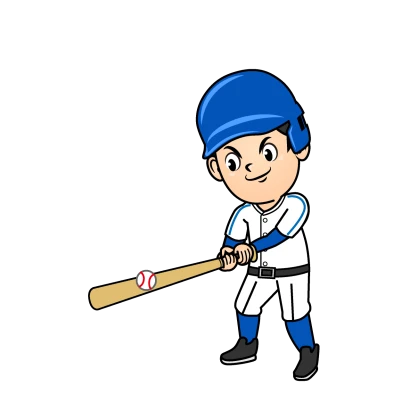 野球バッティングのイラスト