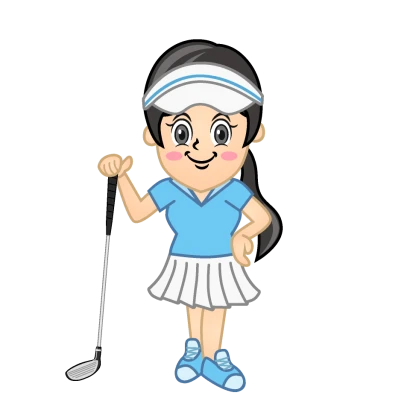 女子ゴルファーのイラスト