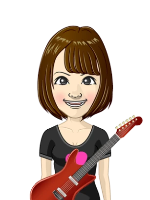 バンドの女の子のイラスト