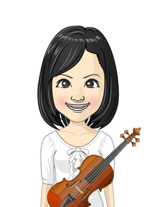 バイオリニストの女の子のイラスト