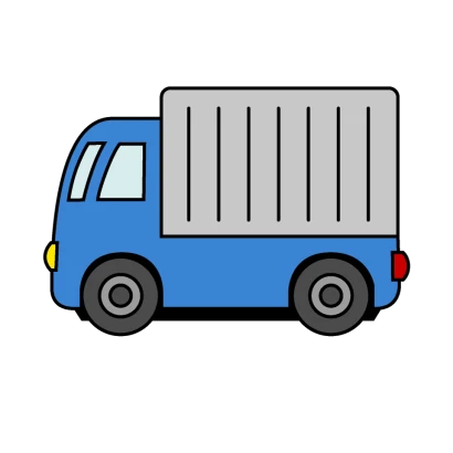 かわいい小型トラックのイラスト