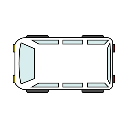 上から見たワゴンのイラスト