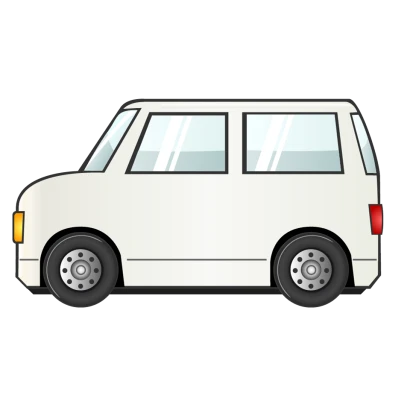 ミニバンの車のイラスト