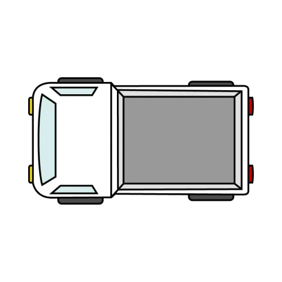 上から見たトラックのイラスト