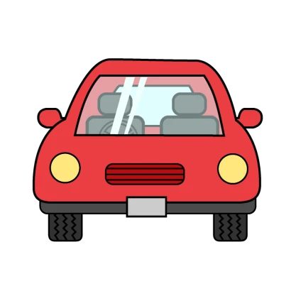 正面から見た車のイラスト