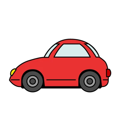 かわいいスポーツカーのイラスト