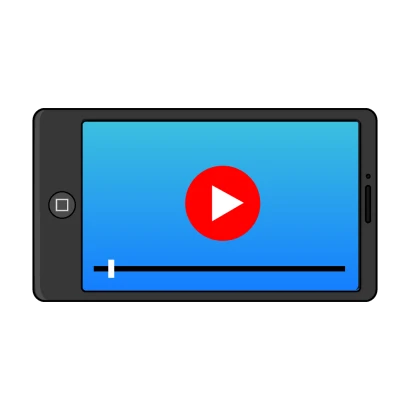 スマホのネット動画のイラスト