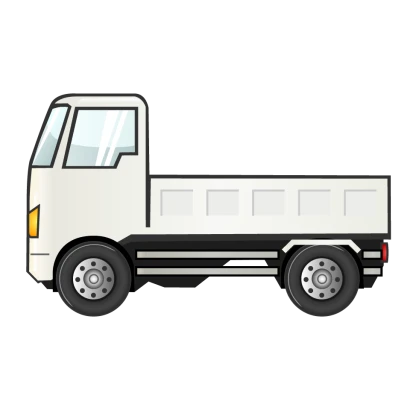 平ボディのトラックのイラスト