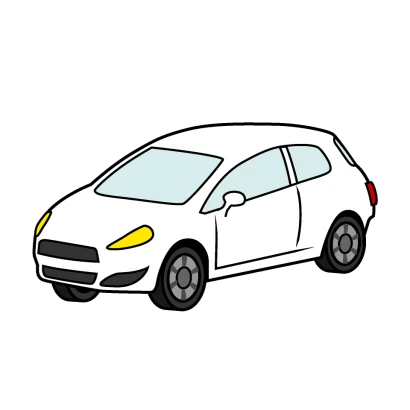 シンプルな自動車のイラスト