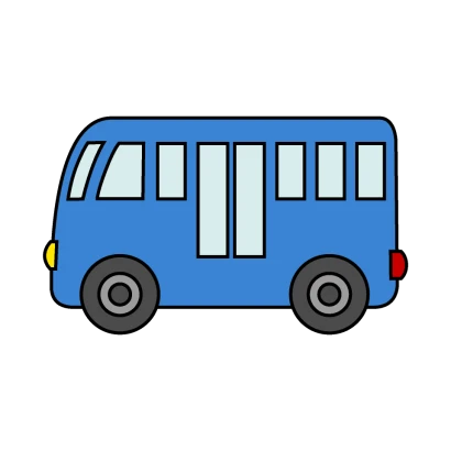 かわいいバスのイラスト