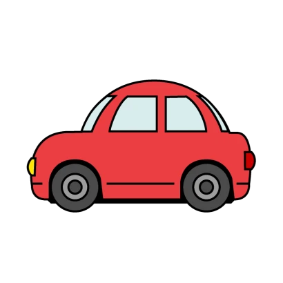 赤色の車のイラスト