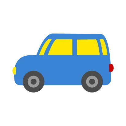 ポップな車のワゴンのイラスト