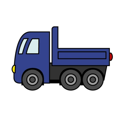 かわいいダンプトラックのイラスト